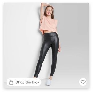 High-Waisted Leather Leggings
